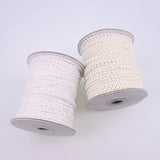 50m/lot 4mm White/Ivory Pearl Flatback Half Round Chain DIY Wedding Dress
