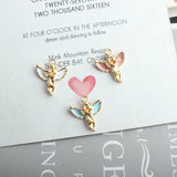 50pcs Oil Drop Angel Princess Girl Floating Pendant Charms DIY 19*17mm