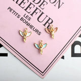 50pcs Oil Drop Angel Princess Girl Floating Pendant Charms DIY 19*17mm