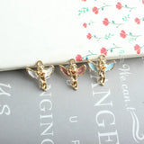 50pcs Oil Drop Angel Princess Girl Floating Pendant Charms DIY 19*17mm