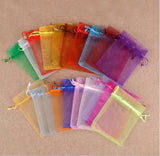 50pcs Jewelry Bags Organza Wedding Christmas Gift Packaging Pouches