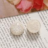 50pcs 18mm Flashing Geometry Resin Flatback Beads DIY Jewelry Earrings