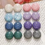 50pcs 18mm Flashing Geometry Resin Flatback Beads DIY Jewelry Earrings