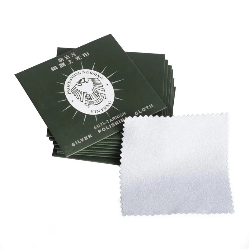 50pcs 80mm Silver Plated Cleaning Cloth Jewelry Cleaner Polishing Tool