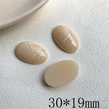 50pcs Jelly Splash Ink Irregular Lines Print Flatback Beads DIY Jewelry Earrings