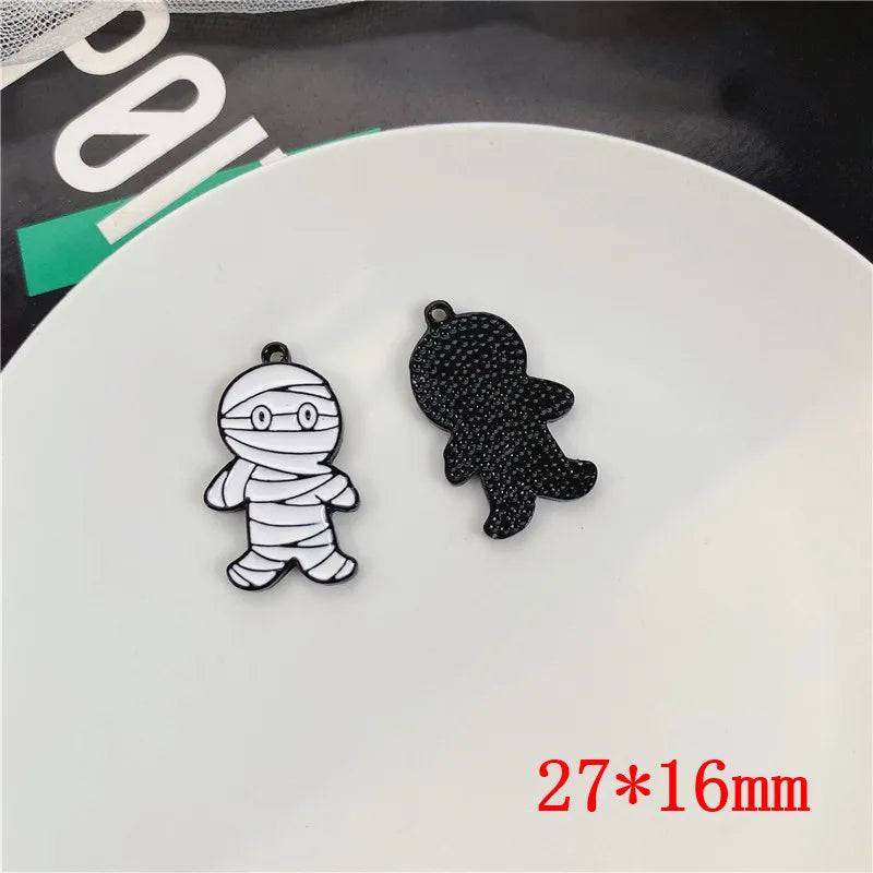 50pcs Halloween Dolls Charm for DIY Jewelry & Keychain Accessory
