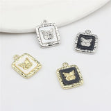 50pcs Animals Butterfly Acrylic Core Geometry Alloy Charms DIY Jewelry