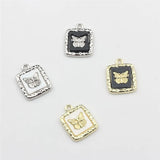 50pcs Animals Butterfly Acrylic Core Geometry Alloy Charms DIY Jewelry