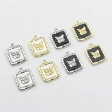 50pcs Animals Butterfly Acrylic Core Geometry Alloy Charms DIY Jewelry