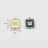 50pcs Animals Butterfly Acrylic Core Geometry Alloy Charms DIY Jewelry
