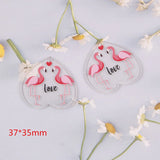 50pcs Mixed Cartoon Animals and Flowers Acrylic Beads for DIY Jewelry
