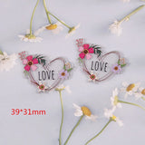 50pcs Mixed Cartoon Animals and Flowers Acrylic Beads for DIY Jewelry