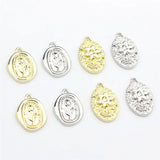 50pcs Cartoon Rose Flowers Alloy Floating Locket Charms DIY Jewelry Accessory