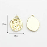 50pcs Cartoon Rose Flowers Alloy Floating Locket Charms DIY Jewelry Accessory