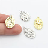 50pcs Cartoon Rose Flowers Alloy Floating Locket Charms DIY Jewelry Accessory