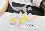 50pcs Frosted Flowers DIY Jewelry Earring Charms