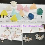 50pcs Frosted Flowers DIY Jewelry Earring Charms