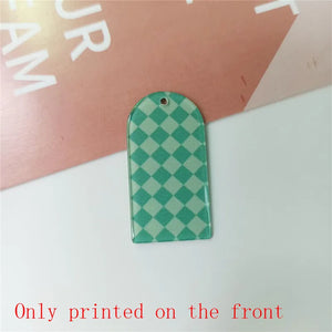 50pcs/lot Geometric Lattice Acrylic Beads for DIY Jewelry Earring