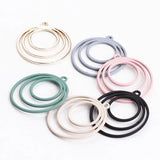 50pcs Alloy Spray Paint Earrings for DIY Jewelry Charms Pendants