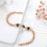 Dark Natural Stone Bracelets with Zircon Lucky Beads