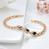 Dark Natural Stone Bracelets with Zircon Lucky Beads