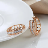 Hoop Earrings for Women T Zircons Hollow Piercing Big Hoops