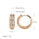 Hoop Earrings for Women T Zircons Hollow Piercing Big Hoops
