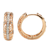 Hoop Earrings for Women T Zircons Hollow Piercing Big Hoops