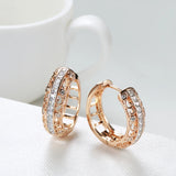 Hoop Earrings for Women T Zircons Hollow Piercing Big Hoops