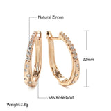 Zircon Women Clip Earrings Natural Zircon Drop Earrings