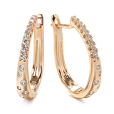 Zircon Women Clip Earrings Natural Zircon Drop Earrings