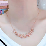 14K Rose Plated Seashells Necklace Star Pendant Light