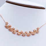 14K Rose Plated Seashells Necklace Star Pendant Light