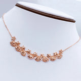 14K Rose Plated Seashells Necklace Star Pendant Light