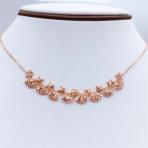 Rose Gold Plated Seashell Star Necklace Light Chain Wedding Jewelry