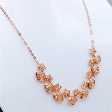 14K Rose Plated Seashells Necklace Star Pendant Light