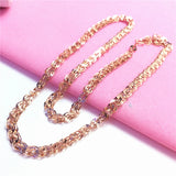 Delicate 14K Rose Chain Necklace for Wedding