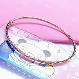 14K Rose Gold Plated Purple Geometric Bracelet for Women