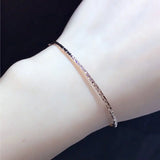 14K Rose Gold Plated Purple Geometric Bracelet for Women
