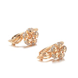 Rose Butterfly Zircon Clip Earrings Wedding Jewelry Gift