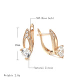 Rose Dancing Butterfly Earrings Zircon Party Clip Wedding Jewelry