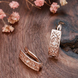 Vintage Square Zircon Micro Inlay Earrings for Women
