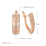 Vintage Square Zircon Micro Inlay Earrings for Women