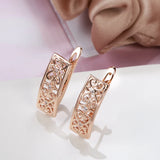 Vintage Square Zircon Micro Inlay Earrings for Women