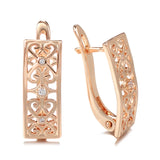 Vintage Square Zircon Micro Inlay Earrings for Women