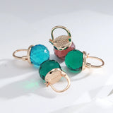 Emerald Red Crystal Drop Earrings Wedding Fine Jewelry