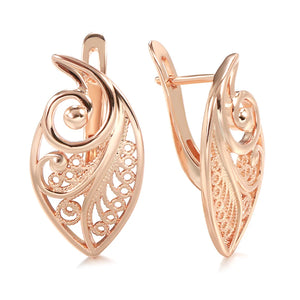 Vintage Rose Texture Earrings Large Clip Hoops Wedding Jewelry