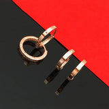 Purple Plated 14K Rose Hoop Earrings for Women Daily Jewelry