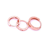 Purple Plated 14K Rose Hoop Earrings for Women Daily Jewelry