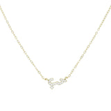 925 Silver Arabic Letter Charm Necklace for Women